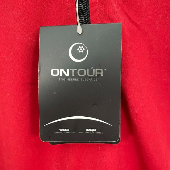 On Tour Men’s Short Sleeve Red Windshirt With Banff Logo Size Medium Brand New - Picture 5 of 11